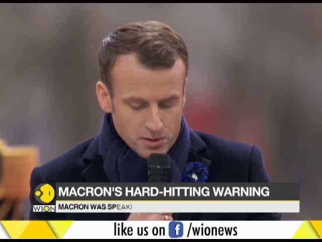French president Marcon warns against dangers of nationalism