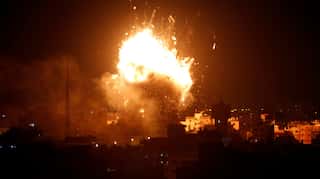 Israeli air strike destroys Hamas TV building