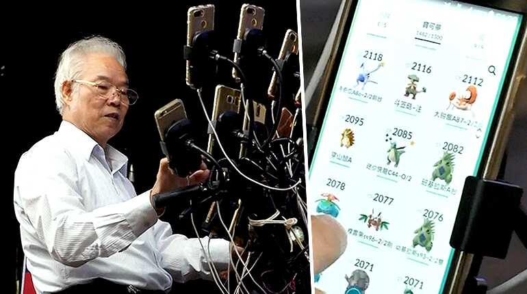 70-year-old plays Pokemon Go on 15 phones to catch 'em all