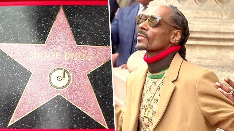 Snoop Dogg unveils Hollywood star with "unexplainable" feeling