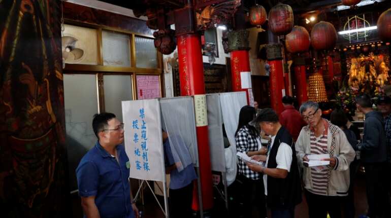 Taiwan votes in test for pro-independence ruling party as China watches Taiwan votes in test for pro-independence ruling party as China watches
