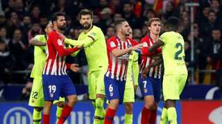 Dembele salvages Barcelona late draw at Atletico