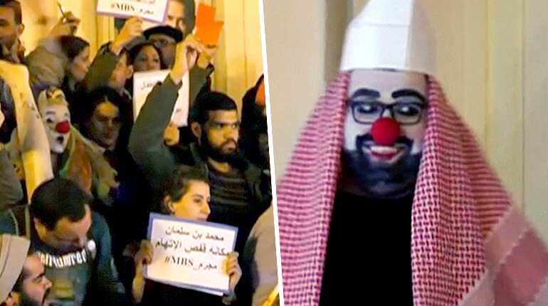 Tunisian activists protest against Saudi Crown prince visit