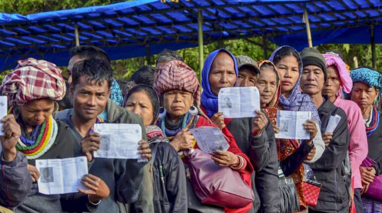 People defy age to cast vote in Mizoram, Madhya Pradesh polls