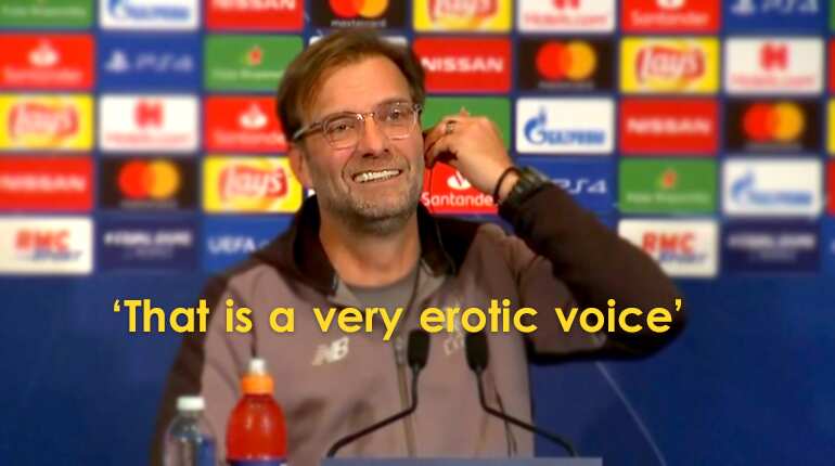 That's a very erotic voice - translator makes big impression on Klopp