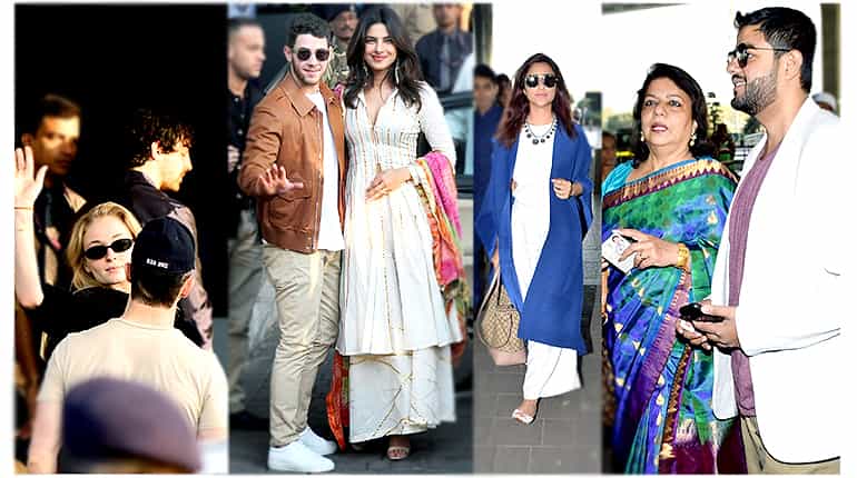 Priyanka Chopra, Nick Jonas and families leave for Jodhpur for wedding; see pics Priyanka Chopra, Nick Jonas and families leave for Jodhpur for wedding; see pics