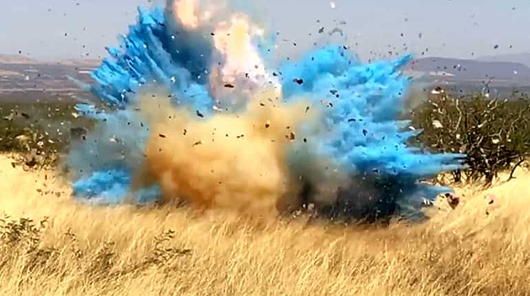 Video shows moment wildfire was started at gender-reveal party