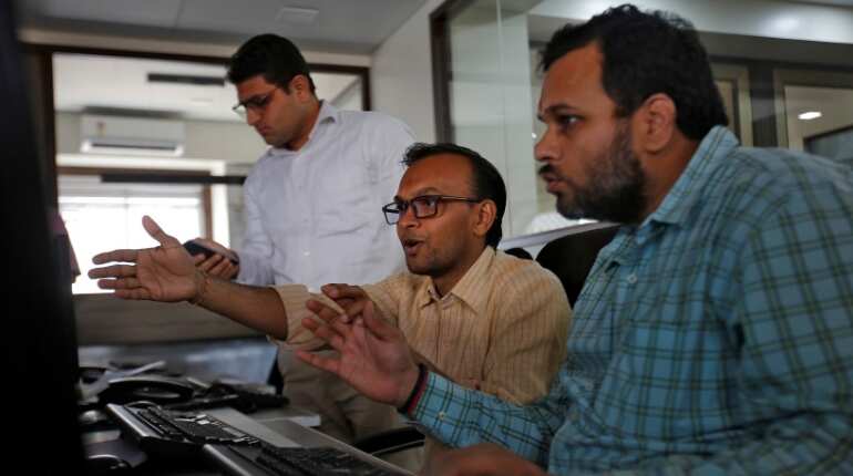 Sensex ends in green; rupee gains 13 paise Sensex ends in green; rupee gains 13 paise