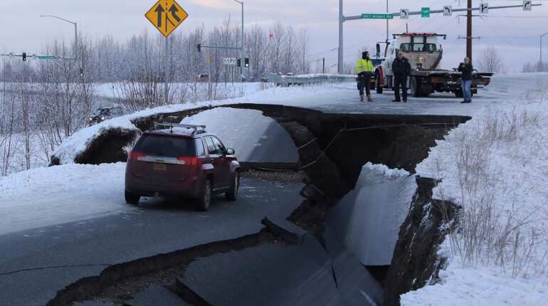 Powerful quake causes damage in Alaska; no injuries reported
