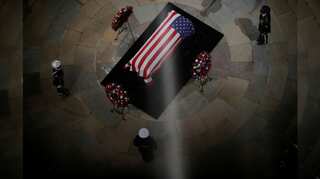 Washington pays its last respects to George HW Bush as he lies in state at Capitol