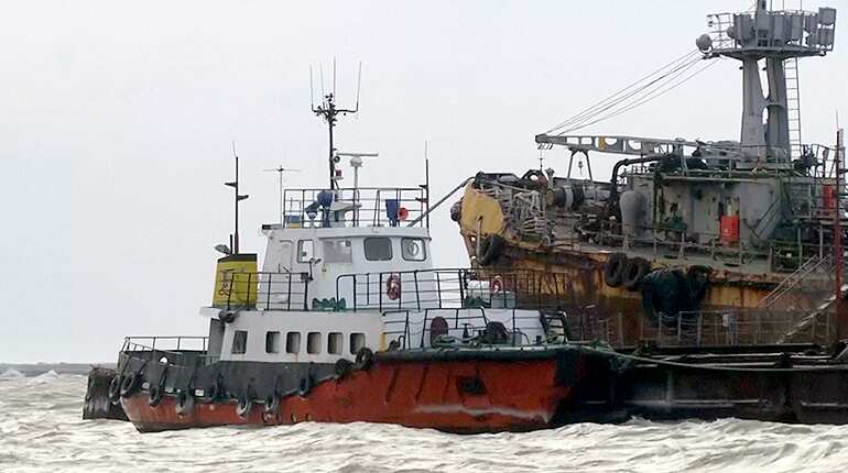Caught in Russia-Ukraine row: a cargo ship and tonnes of grain