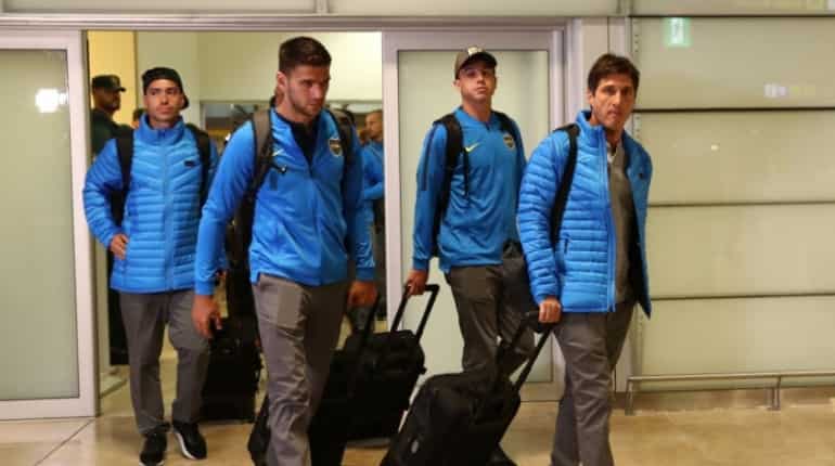 Boca Juniors land in Madrid amid tight security for Libertadores Boca Juniors land in Madrid amid tight security for Libertadores