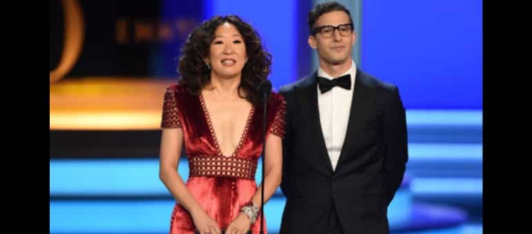 Golden Globes 2019 co-hosts Sandra Oh and Andy Samberg tease promos ahead of ceremony Golden Globes 2019 co-hosts Sandra Oh and Andy Samberg tease promos ahead of ceremony