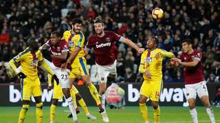Three wins in a row for West Ham with success over Palace