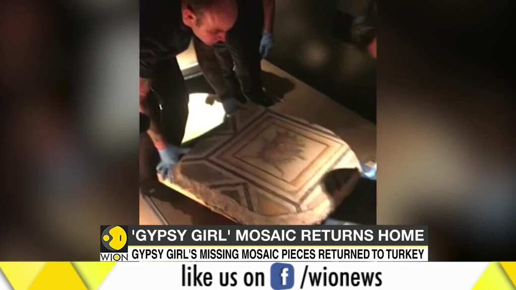 Plundered "Gypsy Girl" mosaics back in Turkey after decades in US