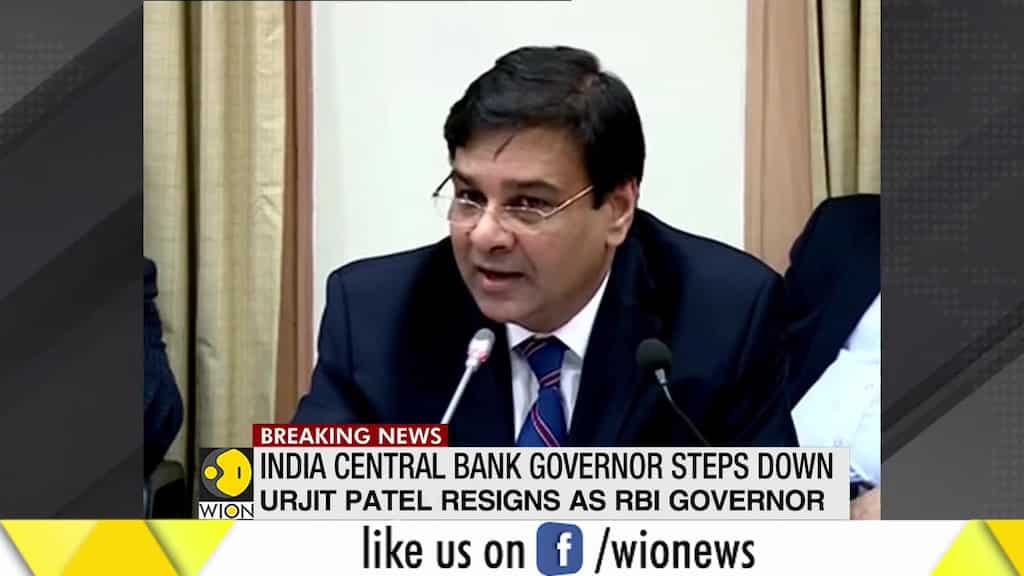RBI Governor Urjit Patel steps down, cites 'personal reasons'