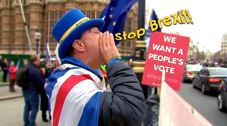 'Stop Brexit!' - one man's daily protest against UK-EU divorce