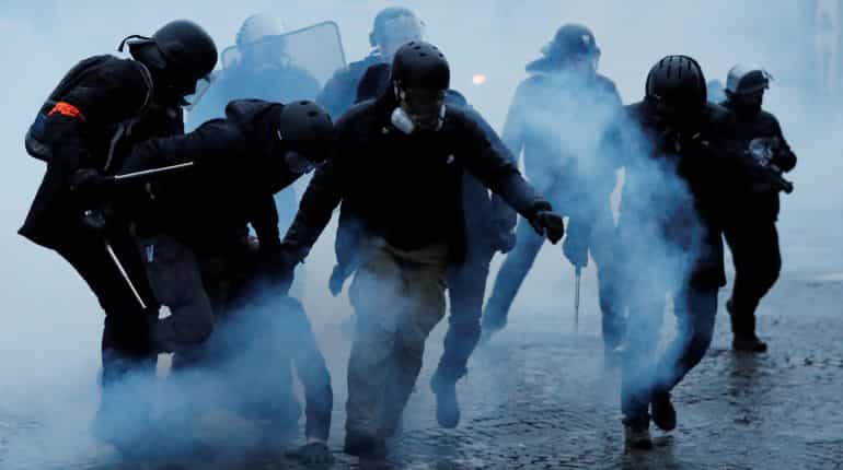 Thousands of &#x27;yellow vests&#x27; protestors take to the streets in France in nationwide demonstrations