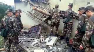 Video: 5.7 magnitude earthquake hit southwest China county, 16 injured