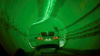 Elon Musk unveils his first Los Angeles-area tunnel