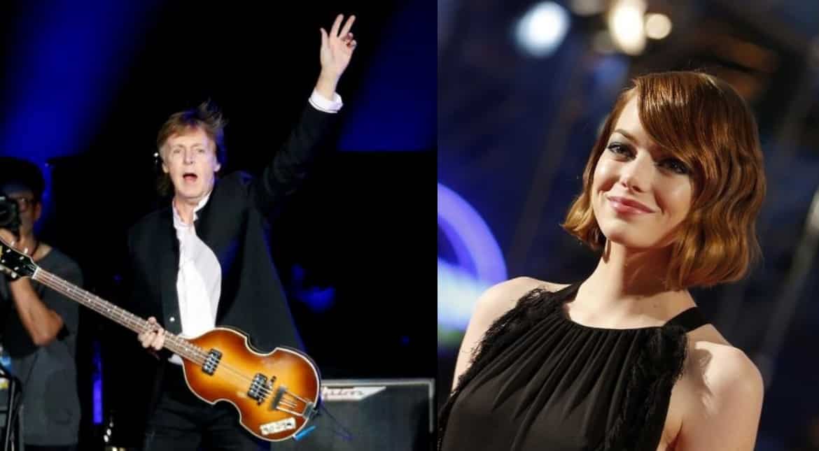 Paul McCartney and Emma Stone team up in anti-bullying music video Paul McCartney and Emma Stone team up in anti-bullying music video