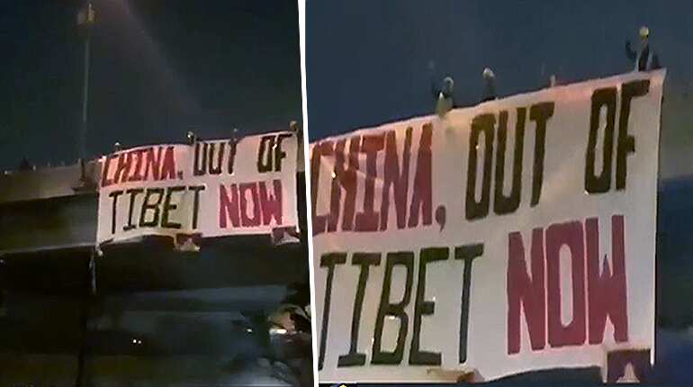 Video: Tibetan activists protest as Chinese foreign minister Wang Yi arrives in India