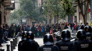 60 injured, 13 arrested in protest against Spain cabinet meeting in Catalonia