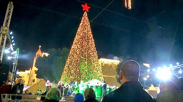 Thousands flock to Bethlehem to celebrate Christmas at Jesus's birthplace Thousands flock to Bethlehem to celebrate Christmas at Jesus's birthplace