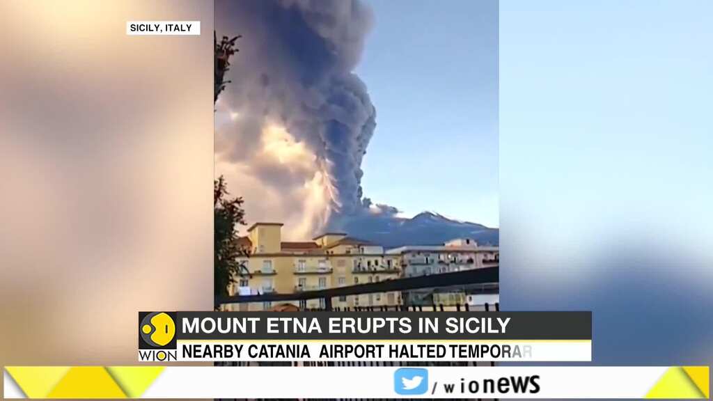 Europe's most active volcano Mount Etna erupts in Sicily