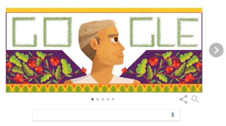 Google Doodle honours Baba Amte on 104th birthday Google Doodle honours Baba Amte on 104th birthday