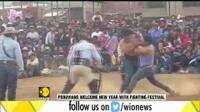 Peruvians welcome New Year with fighting festival