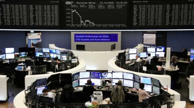 Sterling rises before Johnson takes office; European markets sag