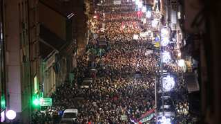 Thousands protest against Serbian president