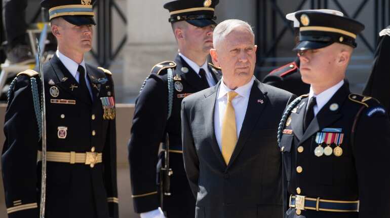 Keep the faith in our country and hold fast: Jim Mattis bids farewell to Pentagon
