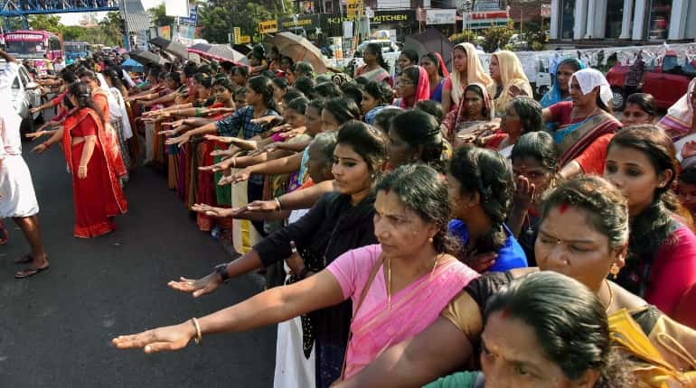 Sabarimala row: Kerala women form 620-km long human 'wall' to uphold gender equality Sabarimala row: Kerala women form 620-km long human 'wall' to uphold gender equality