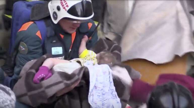 Baby boy found alive after 35 hours under rubble after Russia blast Baby boy found alive after 35 hours under rubble after Russia blast