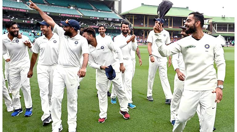 Watch: India's unusual victory dance after historic Test series win against Australia that Cheteshwar Pujara can't do Watch: India's unusual victory dance after historic Test series win against Australia that Cheteshwar Pujara can't do
