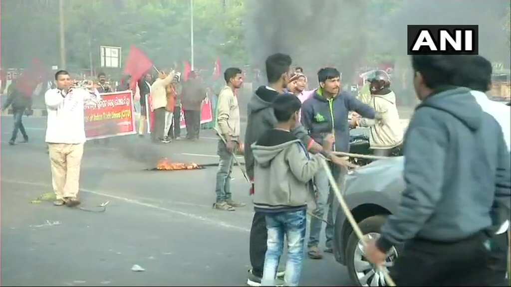 Two-day trade union strike kicks in, affects normalcy across country