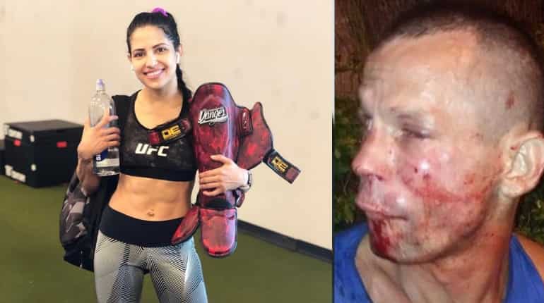 Brazilian MMA fighter Polyana Viana beats up thief who tried to rob her with fake gun Brazilian MMA fighter Polyana Viana beats up thief who tried to rob her with fake gun