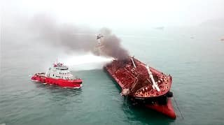 One dead in oil tanker blaze off Hong Kong