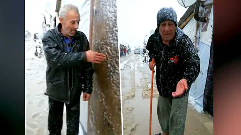 Syrian refugees in Lebanese camp appeal for help amid freezing temperatures