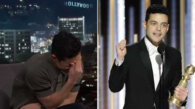 Rami Malek cringes watching his awkward moment with Nicole Kidman at the Golden Globes