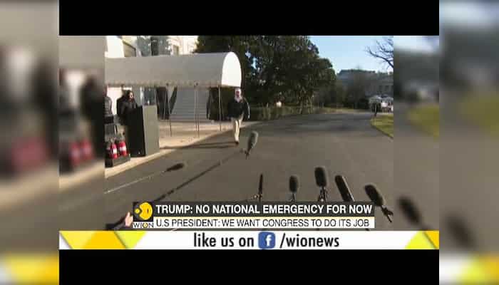 Trump: No national emergency for now to build border wall