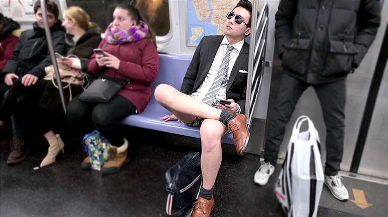Subway passengers show off underwear on 'No Pants' ride