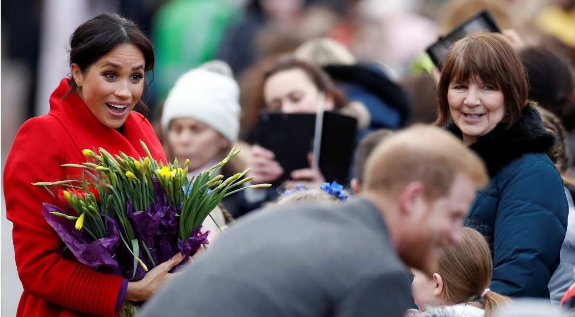 Meghan Markle and Prince Harry's visit to Birkenhead in northern England.