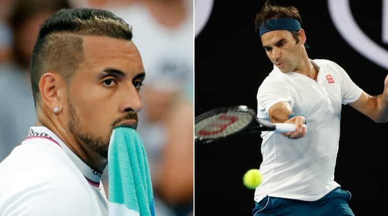 Nick Kyrgios is better on court than behind mike, says Roger Federer Nick Kyrgios is better on court than behind mike, says Roger Federer