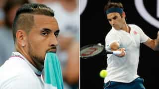 Nick Kyrgios is better on court than behind mike, says Roger Federer