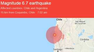 Strong 6.7-strength earthquake jolts north-central Chile: USGS