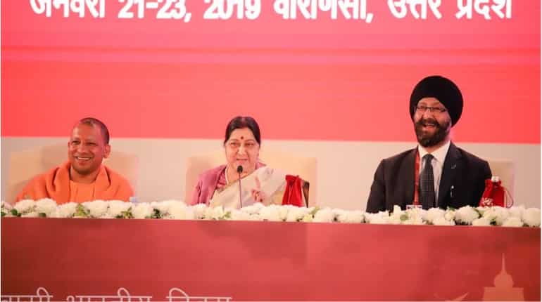 Indians leading the world today: Sushma Swaraj on Pravasi Bharatiya Divas Indians leading the world today: Sushma Swaraj on Pravasi Bharatiya Divas