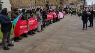 Baloch Republican Party protests outside Lords against human rights condition in Pakistan